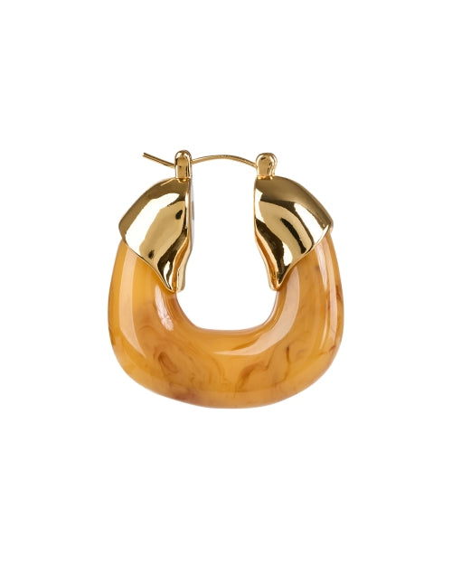 Mocha Brown Organic Hoop Earrings
