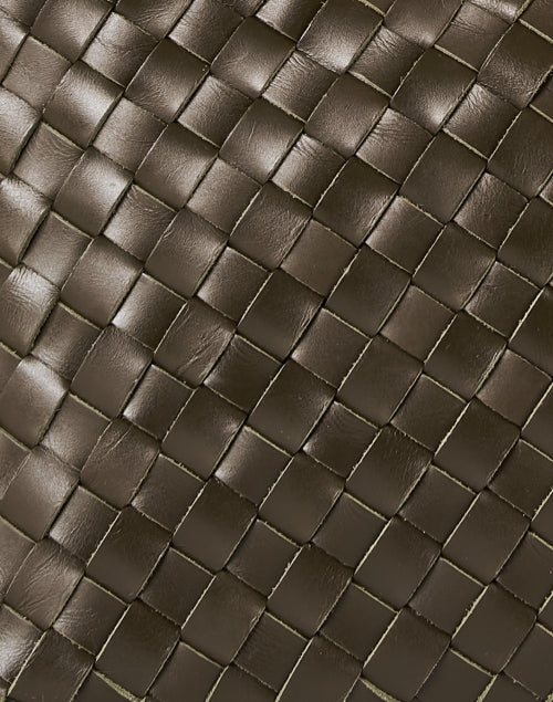 Marni Olive Green Woven Leather Shoulder Bag