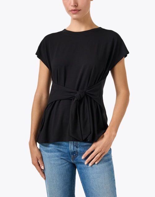 Black Tie Front Top