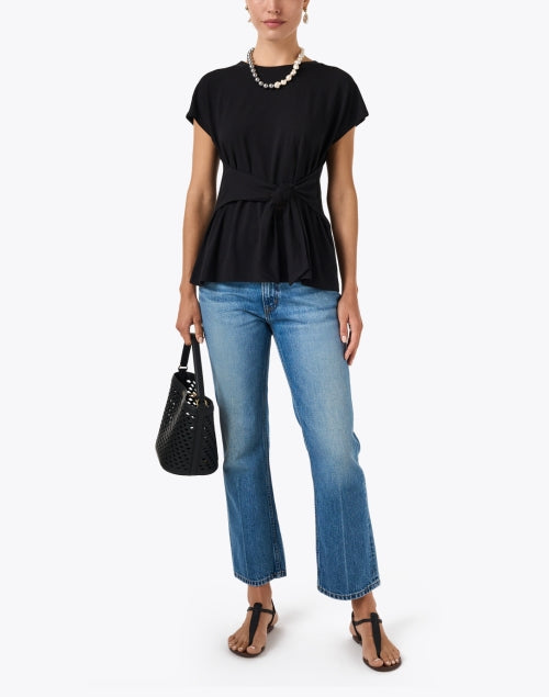 Black Tie Front Top