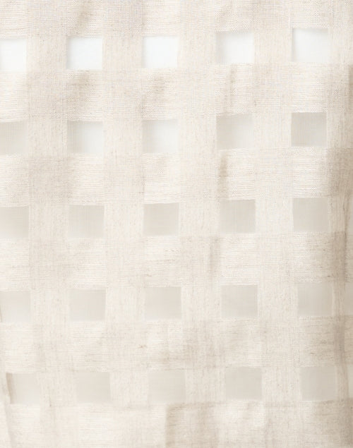 Rita Beige Sheer Plaid Shirt
