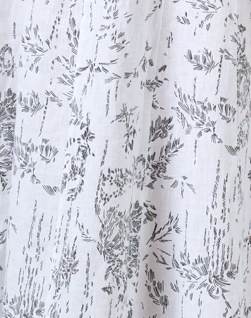 Black and White Printed Linen Dress