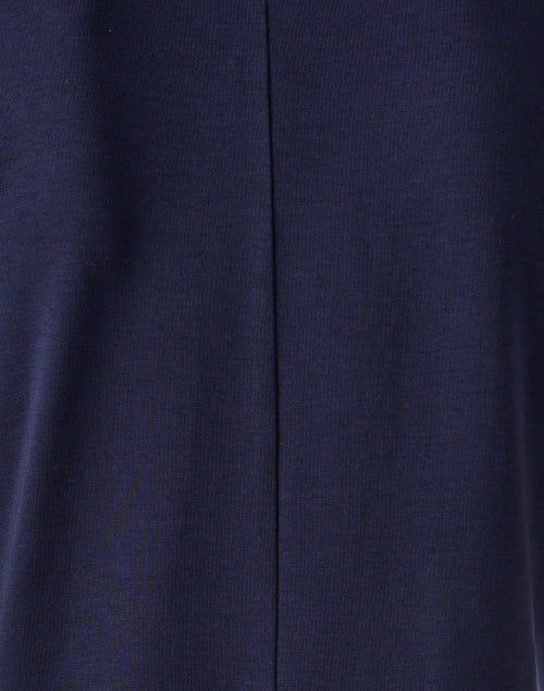 Navy Tie Front Top