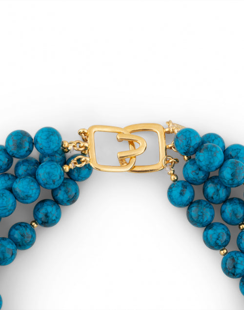 Turquoise Resin Multistrand Necklace