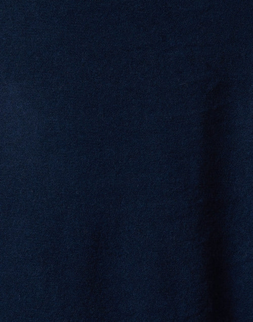 Navy Cashmere Signature Ruffle Shawl