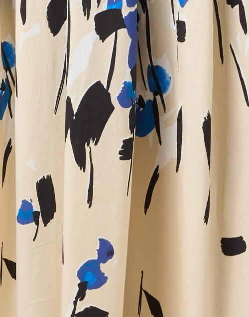 Etrelle Blue and Cream Print Cotton Shirt Dress