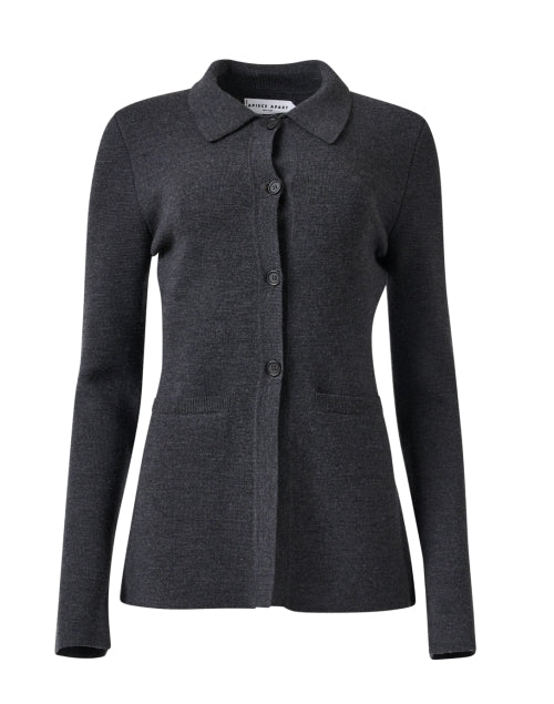 Betti Grey Merino Wool Cardigan