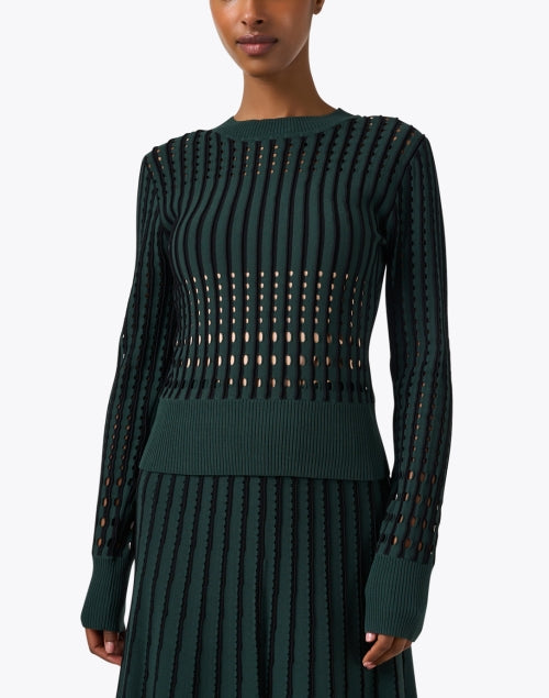 Marilyn Green Pinstripe Knit Top