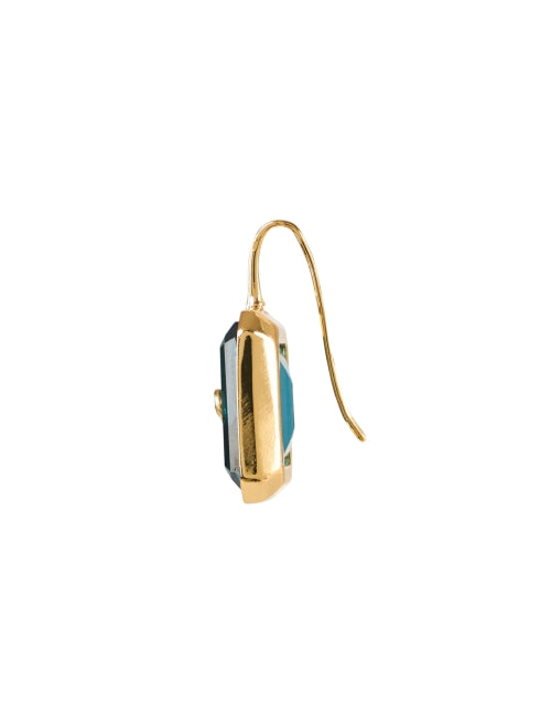 Denim Blue Tile Drop Earrings