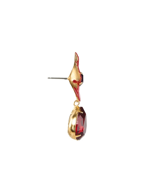 Briella Red Flower Drop Earrings