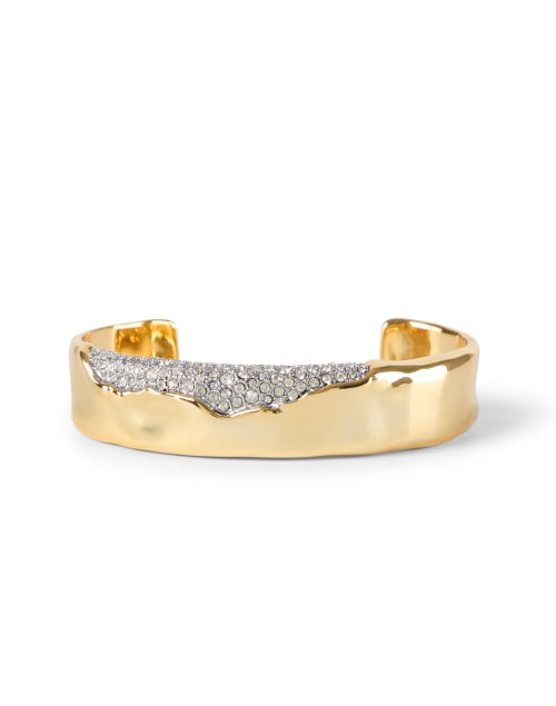Solanales Gold Crystal Cuff Bracelet