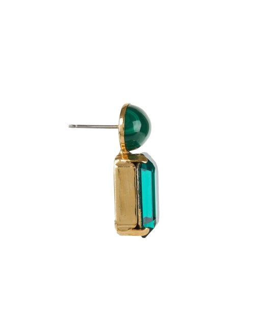 Elin Green Stone Drop Earrings