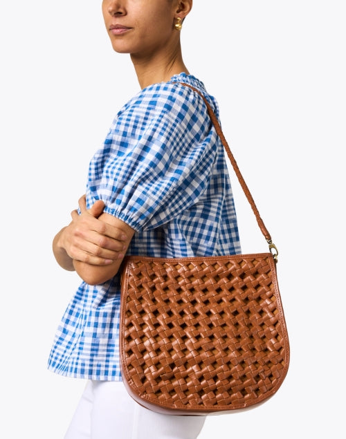Alba Brown Leather Saddle Bag