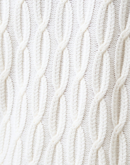 Ivory Cashmere Cable Knit Sweater