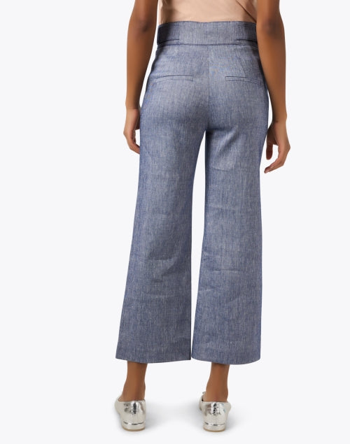 Aubrie Blue Chambray Linen Pant