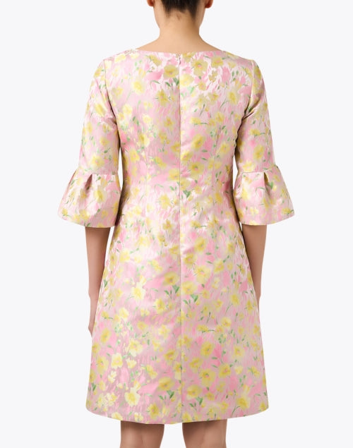 Pink Floral Jacquard Dress